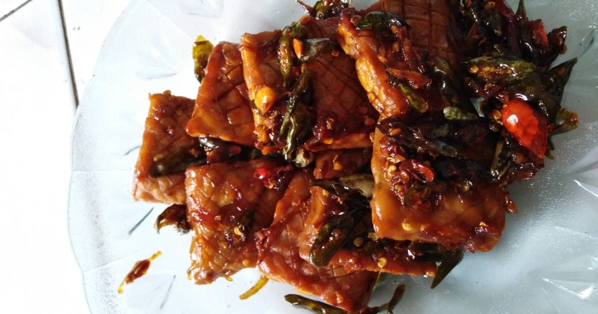 Resep Tempe goreng kecap pedes mantab oleh SANTI PURNAMASARI Cookpad
