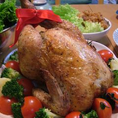 A picture of Roast Chicken for Christmas.