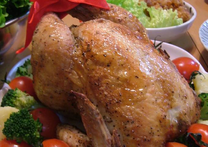 Simple Way to Prepare Homemade Roast Chicken for Christmas