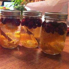 A picture of Cranberry Orange Cinnamon Infused Vodka.