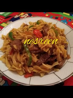 صورة لوصفة مكرونه بالكبده والزعفران