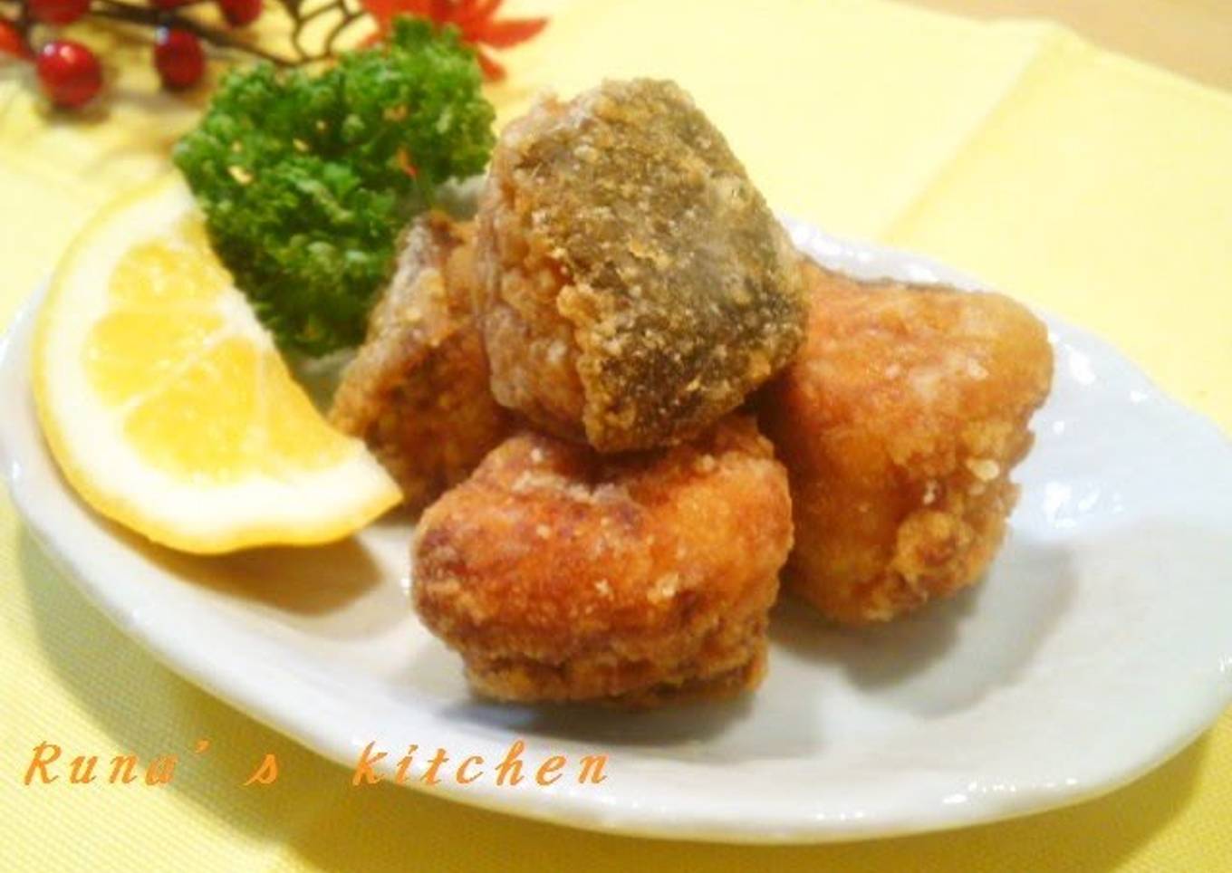 Bite-Sized Deep-Fried Autumn Salmon Zangi