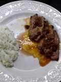 Chipotle Flank Steak with rice