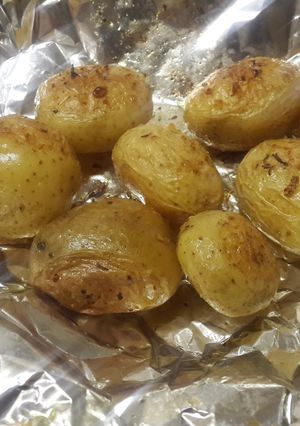 A picture of Perfect crispy baked potatoes.