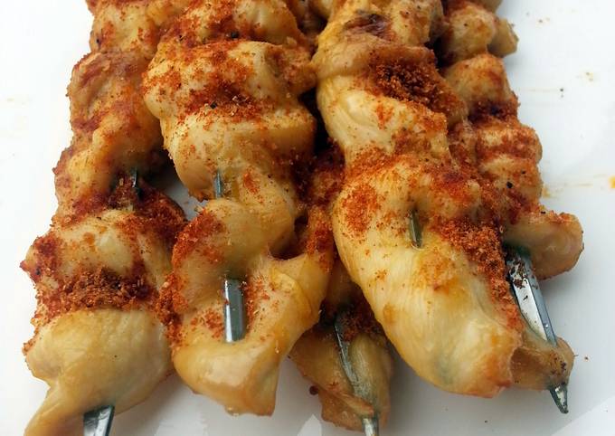 Steps to Make Favorite Chicken Skewer In Sichuan Peppercorn Salt Rub