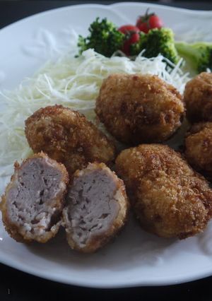 A picture of Quick Mille-Feuille Style Bite-Sized Pork Cutlets.