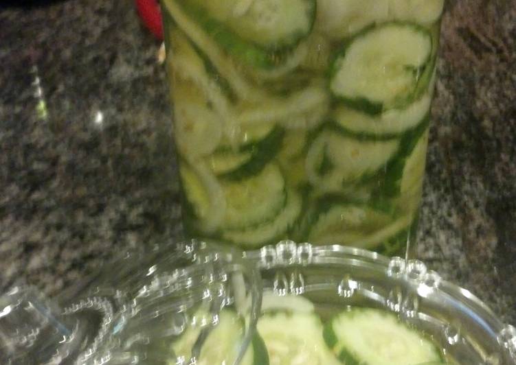 Recipe of Homemade Crisp Refrigerator Cucumber Slices