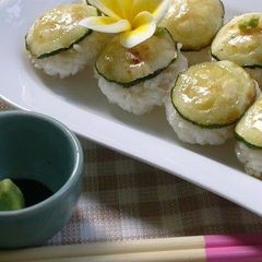 A picture of Vegetarian Zucchini Sushi.