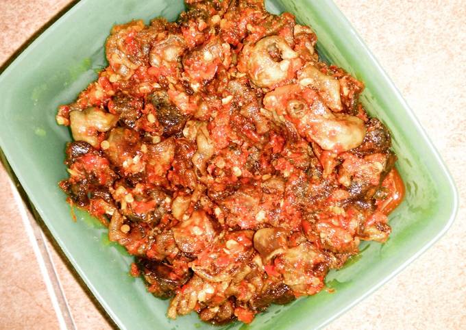 Resep Ampela Hati Ayam Balado &quot;Dapur Anak kos&quot; oleh