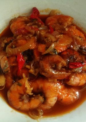 Foto resep Udang saus padang simple