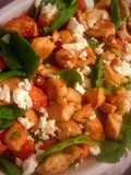 Warm Chicken & Sweet Potato Salad With Ranch Dressing!