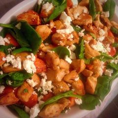 A picture of Warm Chicken & Sweet Potato Salad With Ranch Dressing!.