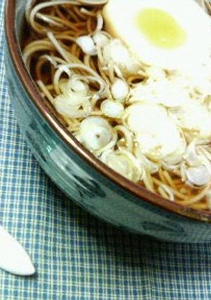 A picture of Quick Delicious Soba Noodles with Soft-Poached Eggs.