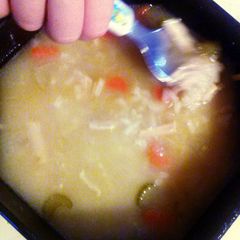 A picture of momma's Turkey and rice soup.