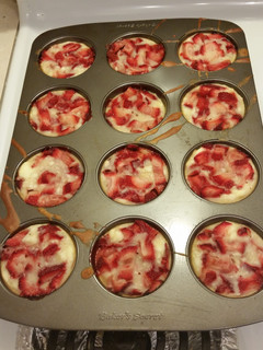 A picture of Strawberry Cream Cheese Cobble Muffins.