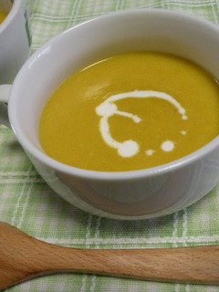 A picture of Soy Milk Kabocha Squash Soup.