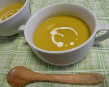 Fresh, Prepare Recipe Soy Milk Kabocha Squash Soup Very Delicious