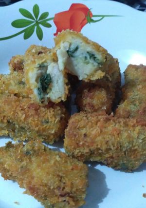 Foto resep 8. Nugget ayam daun singkong