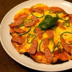 A picture of Quick and Budget-Friendly Pizza with Gyoza Skin.