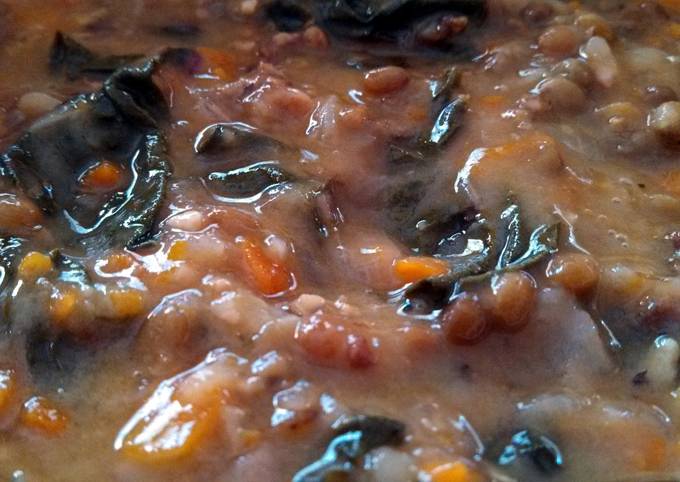 How to Prepare Super Quick Homemade Rustic Sausage, Lentil and Swiss Chard Sauce