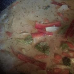 A picture of Vegetarian Thai green curry.