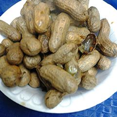 A picture of Cajun boiled peanuts.