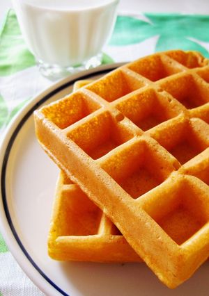 A picture of Yogurt Carrot Waffles.