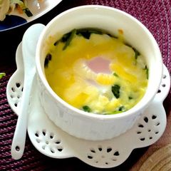 Easy and Delicious Baked Spinach and Egg A picture of Easy and Delicious Baked Spinach and Egg.