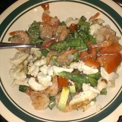 Shrimp, Tomato, Basil Salad A picture of Shrimp, Tomato, Basil Salad.