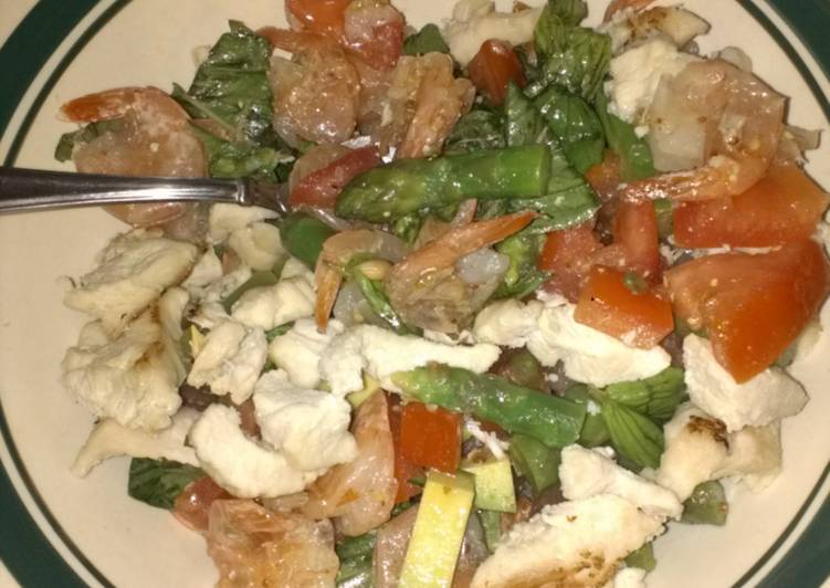 Recipe of Any-night-of-the-week Shrimp, Tomato, Basil Salad