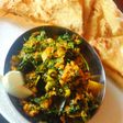 Muli ki subji with maize flour