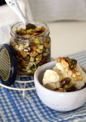 A picture of Honey Marinated Roasted Nuts.
