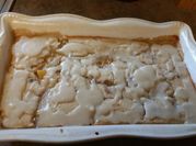 A picture of pancake mix cake cinnamon
