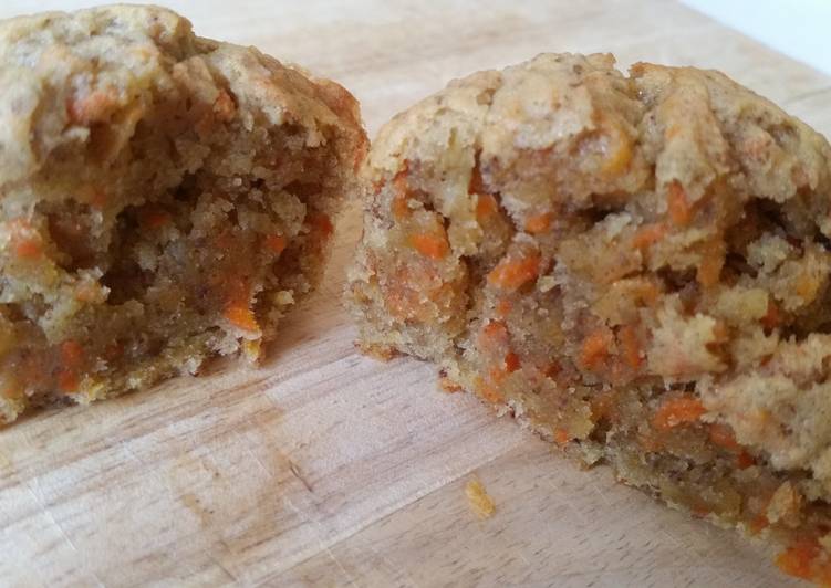 Recipe of Super Quick Homemade High Altitude Vegan Carrot Muffins