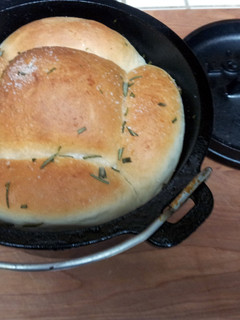 A picture of Buttered Rosemary Rolls.