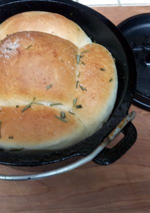 A picture of Buttered Rosemary Rolls.