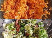 Una foto de ensalada de zanahoria choclo