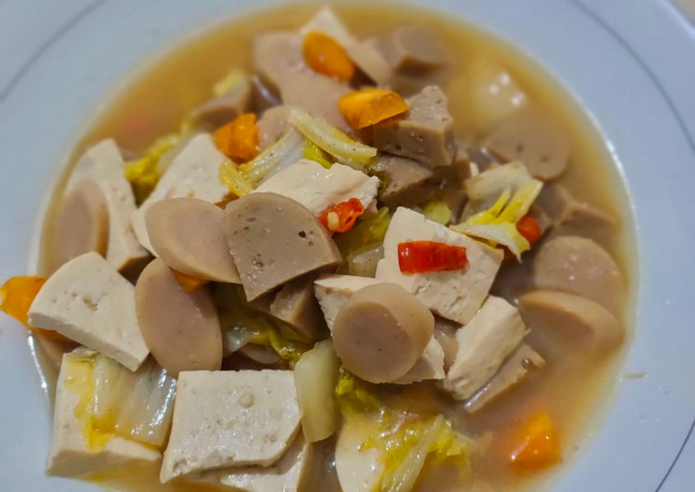 Tumis sawi tahu