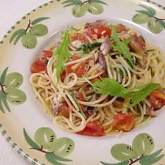 A picture of Dried Horse Mackerel & Tomato Pasta.