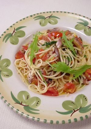 A picture of Dried Horse Mackerel & Tomato Pasta.