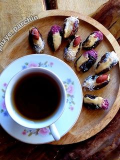 عکسی از دستور خرما با کره بادام زمینی 🌸