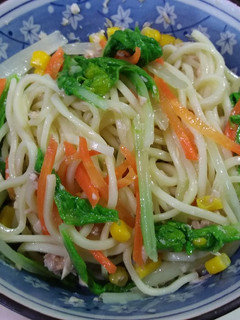 鮪魚乾拌麵 的食譜成品照片