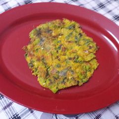 A picture of Methi.besan.sooji ka cheela.