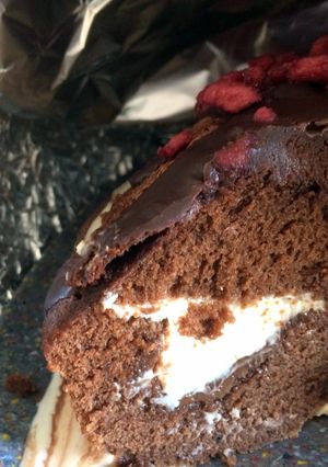 A picture of Mascerponi and Nutella Filled Cake.