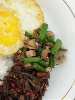 Foto resep Sayur Cumi Asin - Orek Tempe - Telur Ceplok