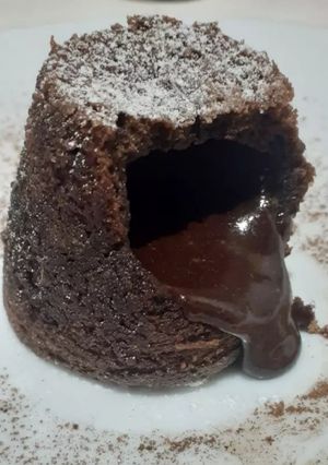 Una foto de Volcán de chocolate
