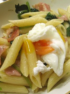A picture of Bacon and Spinach Penne Pasta.