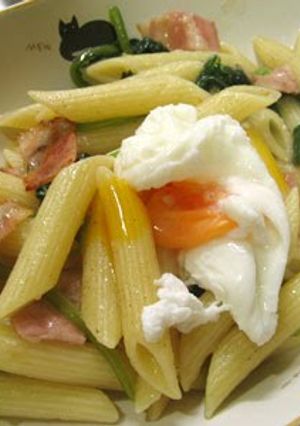 A picture of Bacon and Spinach Penne Pasta.