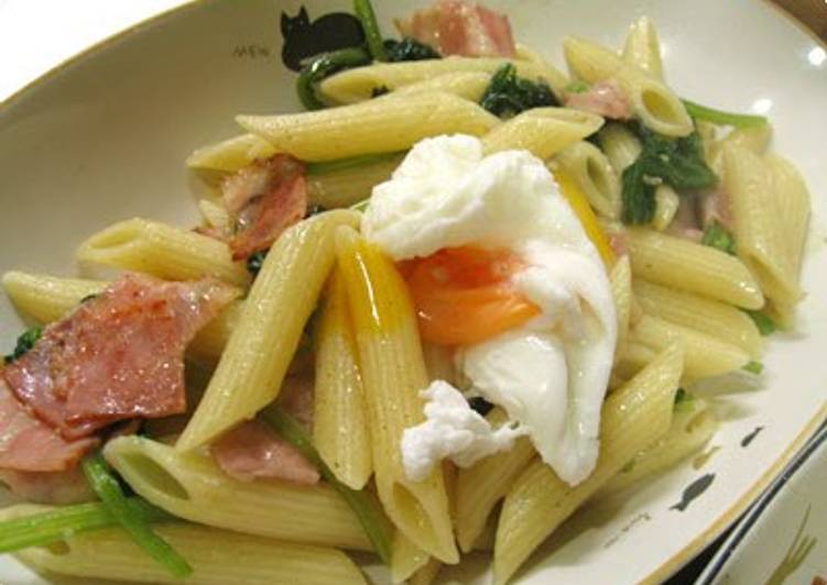 Recipe of Quick Bacon and Spinach Penne Pasta