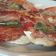A picture of Chicken breast saltimbocca.